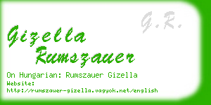gizella rumszauer business card